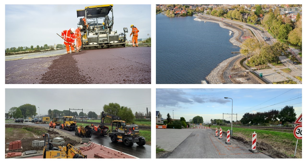 Werken in het asfalt bij Van Doorn 