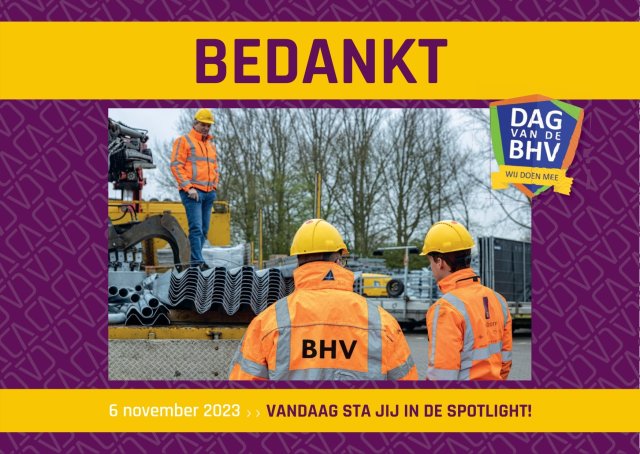 BHV bedankt 