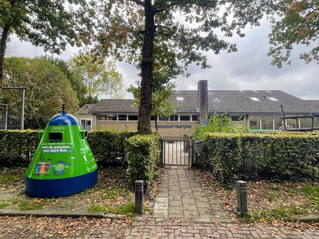 Afvalcontainers hergebruikt in lesprogramma