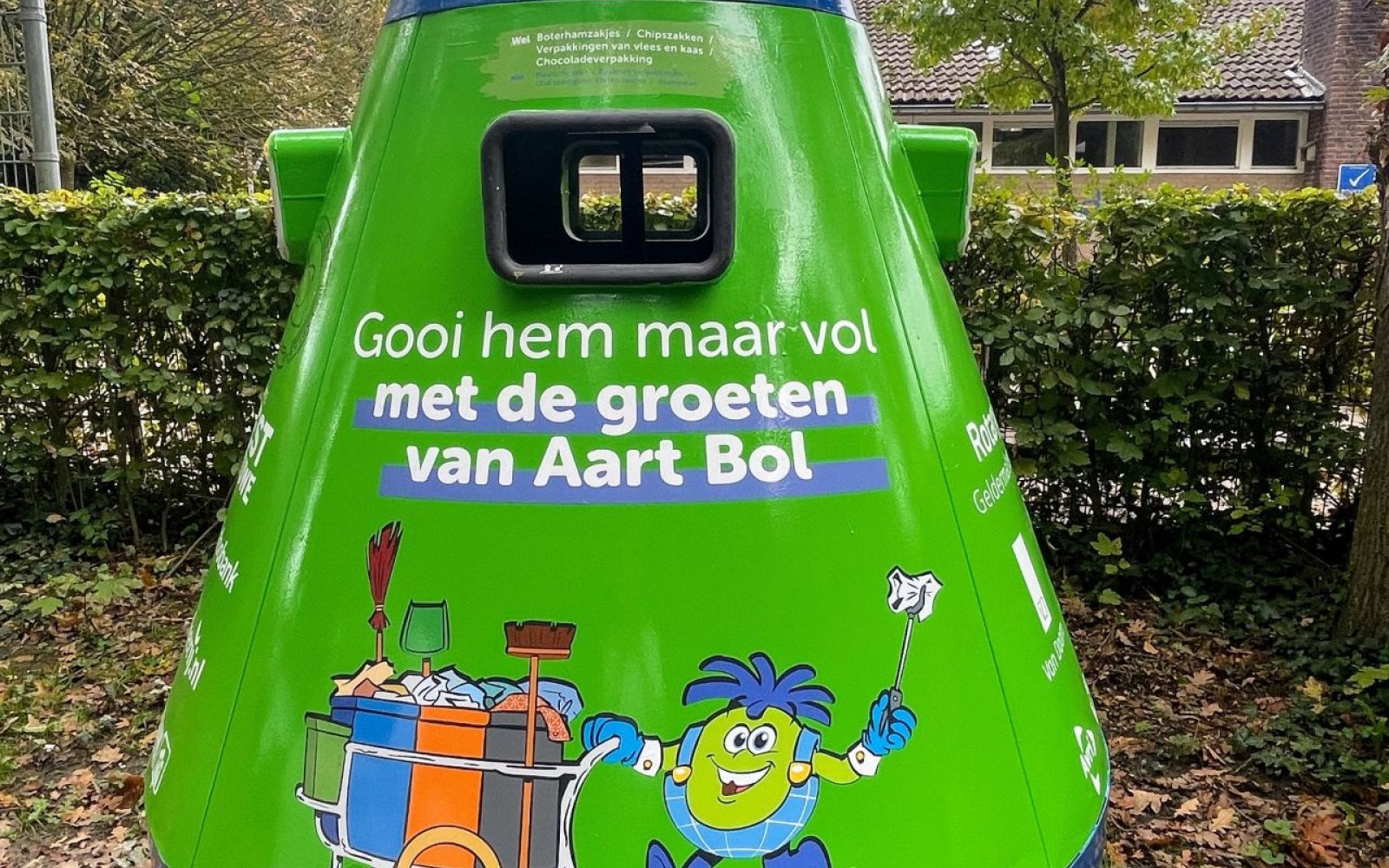 Afvalcontainers hergebruikt in lesprogramma